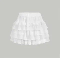 SHEIN MOD フリルミニスカート ホワイト y2k ミニ