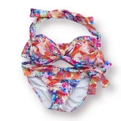 三愛水着楽園 クレアヴィレ セパレート　ビキニ　水着 9M 花柄　トロピカル