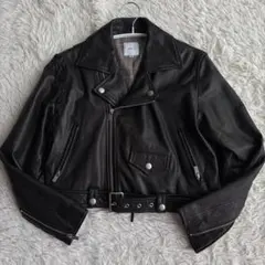 美品 アメリ ラムレザー ライダース SCOTTISH CHIBI RIDERSのサムネイル