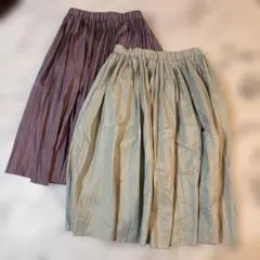 プリーツスカート 2色セット