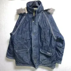 Karl Kani ファーブルゾン　中綿ジャケット　デニム調　XL