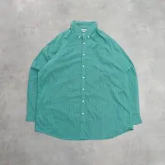 L.L.Bean 長袖シャツ グリーン チェック オーバーサイズM398