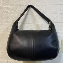 美品！COACH オールドコーチ エルゴハーフムーン ブラックオールレザーY2K