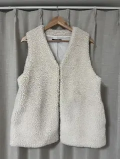 one way ボア ベスト アイボリー