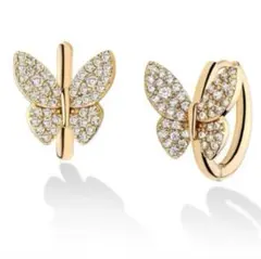 ピアス レディース スワロフスキーリングピアス フープピアス金属アレルギー対応★