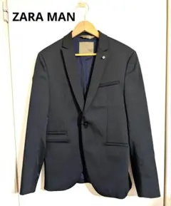 ZARA MAN 48 テーラードジャケット ブラック 1つボタン シングル 黒のサムネイル
