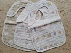 お値下げ中！未使用　aden+anais コットン製スタイ3枚セット うさぎ柄