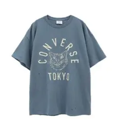 CONVERSE TOKYO Tシャツ DAMAGED CAT LOGO TEEのサムネイル