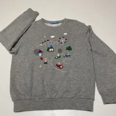 新品　familiar 刺繍 トレーナー 110 グレー familiar 刺繍トレーナー グレー - メルカリ