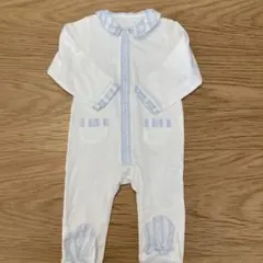 ストライプ襟ロンパース・カバーオール