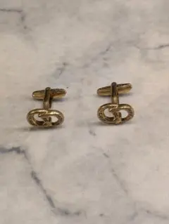 Christian Dior CDロゴ カフリンクス ゴールドカラーのサムネイル