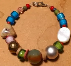 ホワイトハーツ アメカジ インディアン ビンテージ ブレス LEN 天然石 ズニ