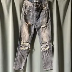 MOUSSY ダメージ加工デニムパンツ