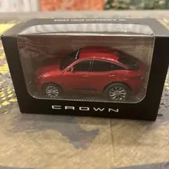 トヨタ CROWN SPORT 赤 ミニカー トヨタ クラウンスポーツ PHEV 赤黒 カラーサンプルミニカー