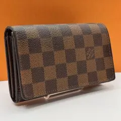 【鑑定済み】ルイヴィトン✨ポルトフォイユ トレゾール✨ダミエ✨二つ折り財布