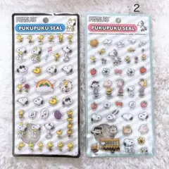 日本語表記　スヌーピー PUKUPUKU SEAL 2シート入り