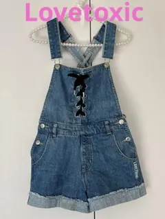 ラブトキシック　デニムブルー ショートオーバーオール