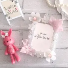 【受注製作】ホイップデコ 硬質トレカケース 花 白 ピンク サクラ 春 y2k