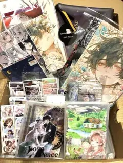 【V】コラージュ素材や雑貨など大量！紙もの ステッカー マステ ケース