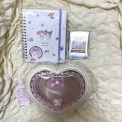 サンリオグッズ　キティちゃんポーチ　シール帳　ミラー