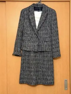 クリーニングしたて！コムサイズム　ツイード スーツ セットL