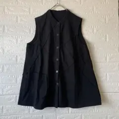 coulage クラージュ【F】ブラック ノースリーブベスト Aライン