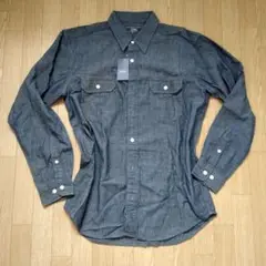 Villand デニムシャツ Lサイズ ダークネイビー タグ付き
