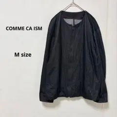 COMME CA ISM デニムライクジップアップブルゾン　M ダークネイビー