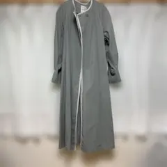 美品 マルティニーク スーパーストレッチ スプリングコート ノーカラー 