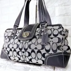 ⭐︎カッコかわいい⭐︎COACH ヘリテージ シグネチャー サッチェル
