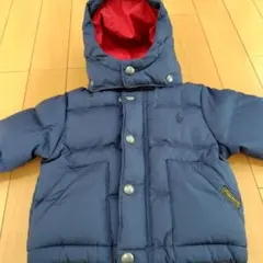 ラルフローレン　フード付きダウンコート ネイビー 美品