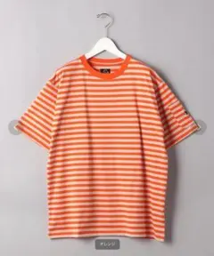【NEEDLES】コットンボーダー Tシャツ【オレンジ】Sサイズのサムネイル