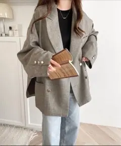 classicalelf サイド スリット オーバーサイズ ダブルジャケット