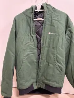 Champion ワークジャケット フード付き キルティング グリーンのサムネイル