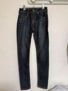 スキニーデニム　ダークブルー