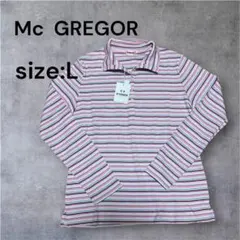 m*n様 McGREGOR ストライプ長袖ポロシャツ Lサイズのサムネイル