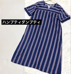 コットン100% ハンプティダンプティ　半袖ロングワンピース