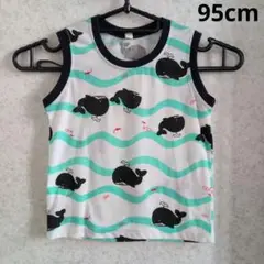 新品　クジラ柄 ノースリーブ Tシャツ 95cm