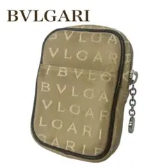 BVLGARI ブルガリ ロゴマニア ミニポーチ 小物入れ キーケース ベージュ