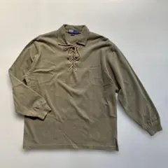 POLO RALPH LAUREN レースアップ カットソ− ラガ−クロス