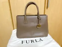 【美品】FURLA グレージュ　ショルダーバッグ ハンドバッグ