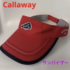 Callaway キャロウェイ　レディース　サンバイザー　赤　マジックテープのサムネイル