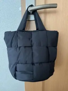 カシェリエ　ブラック キルティング トートバッグ