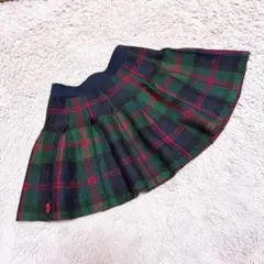 ポロラルフローレン　チェック柄フレアスカート