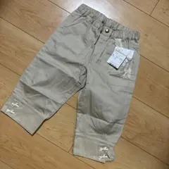 クミキョク　ベージュ ハーフパンツ 110-120cm レース装飾