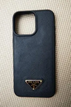 PRADA プラダiPhone15 promaxケース 黒 三角ロゴ