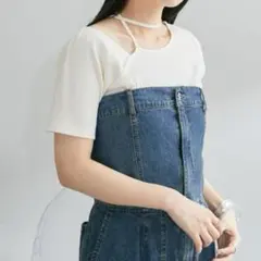 Kastane テレコワンショルTee ホワイトのサムネイル
