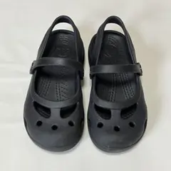 crocs クロックス キッズ サンダル ブラック C10 18cm前後 美品のサムネイル