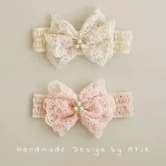 ベビー ヘアバンド 赤ちゃん リボン フリル レース 新生児 記念撮影 B