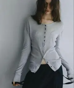 etre tokyo シアーハイゲージニットカーディガン